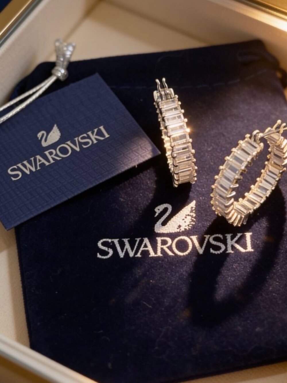 Swarovski Matrix Hoop Earrings